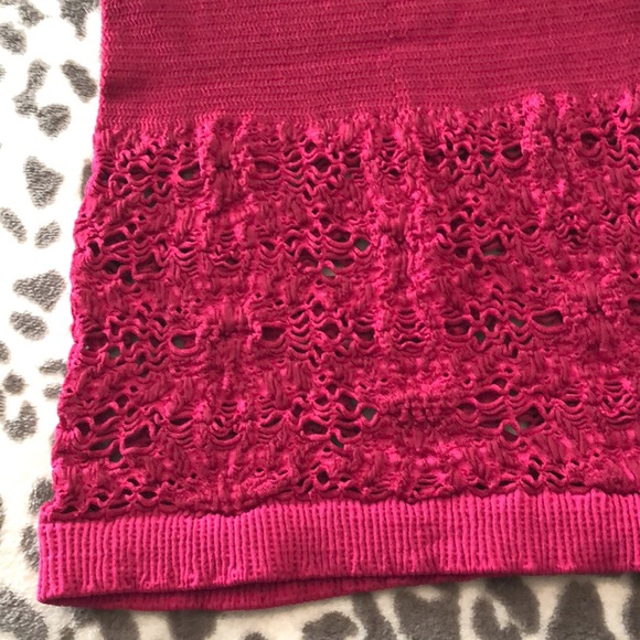 Free People Intimately Red Crochet Open Weave Tank Top Size XS/S - Picture 8 of 15